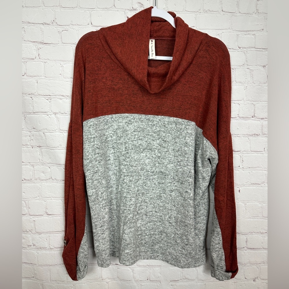 Vanilla Bay Active Women's‎ Long Sleeve Soft Pullover cowl neck sz XL